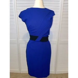 Roland Mouret Black and Dark Blue sheath dress
